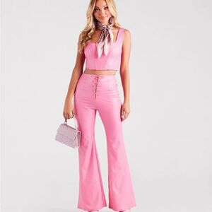 Fashion Doll Rhinestone Faux Leather costume set - Barbie